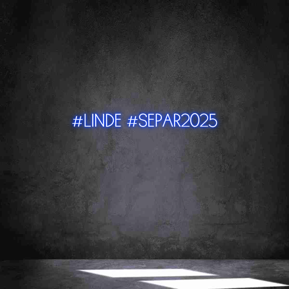 Neon personalizado: #LINDE #SEPAR...