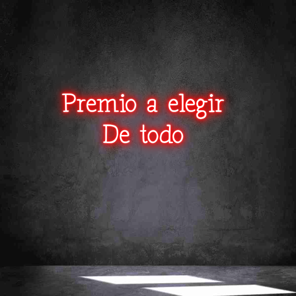 Neon personalizado: Premio a eleg...