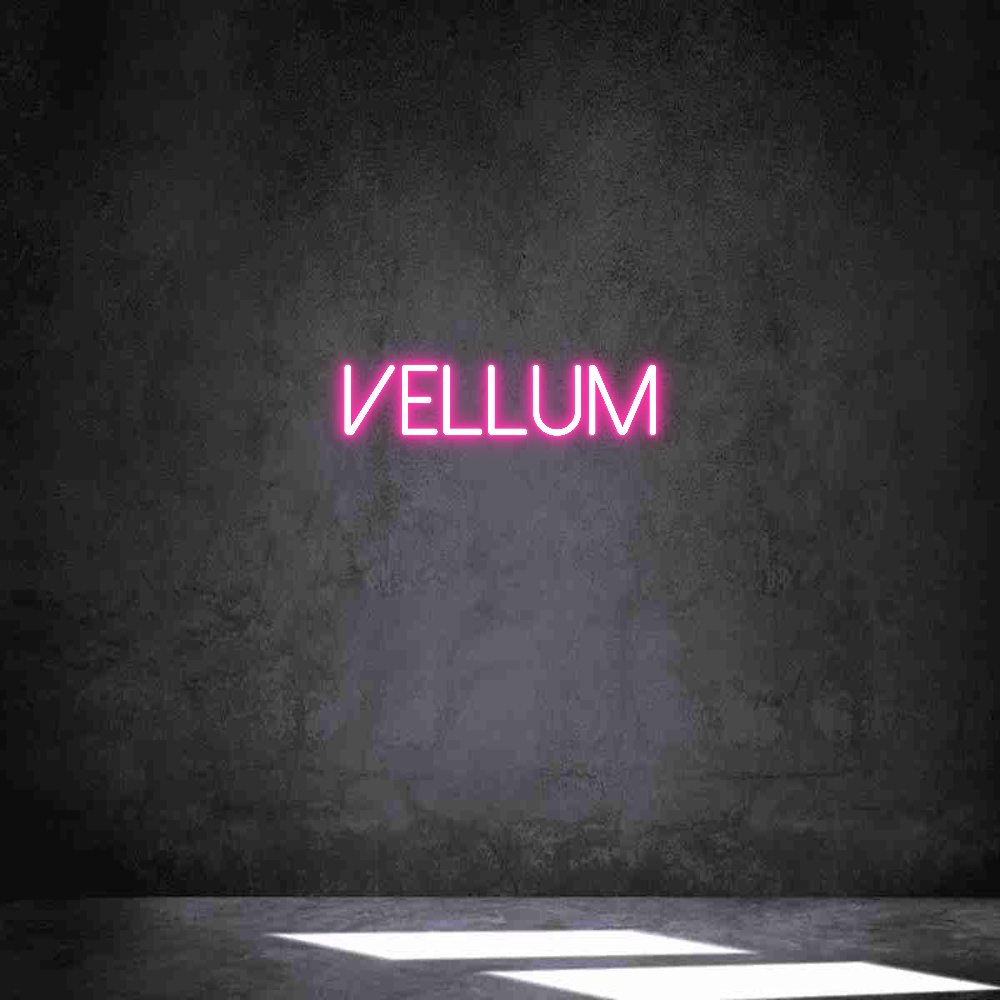 Neon personalizado: Vellum