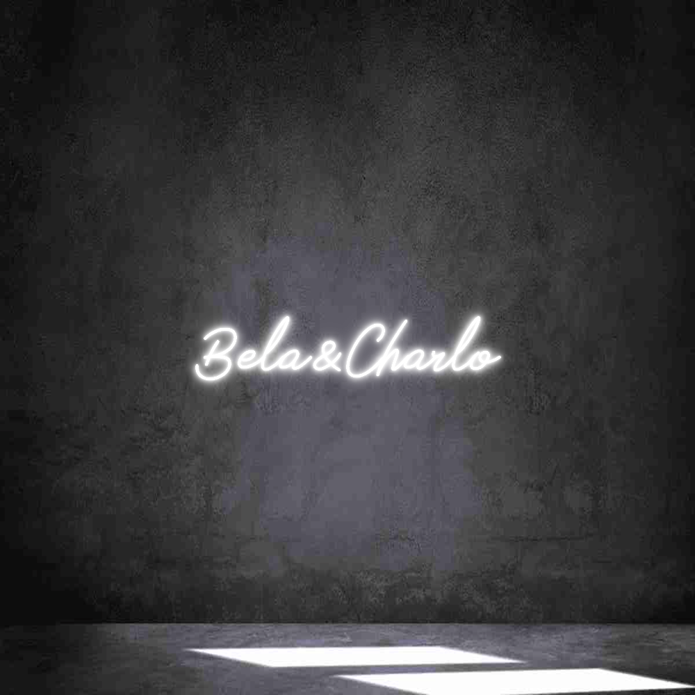Neon personalizado: Bela&Charlo