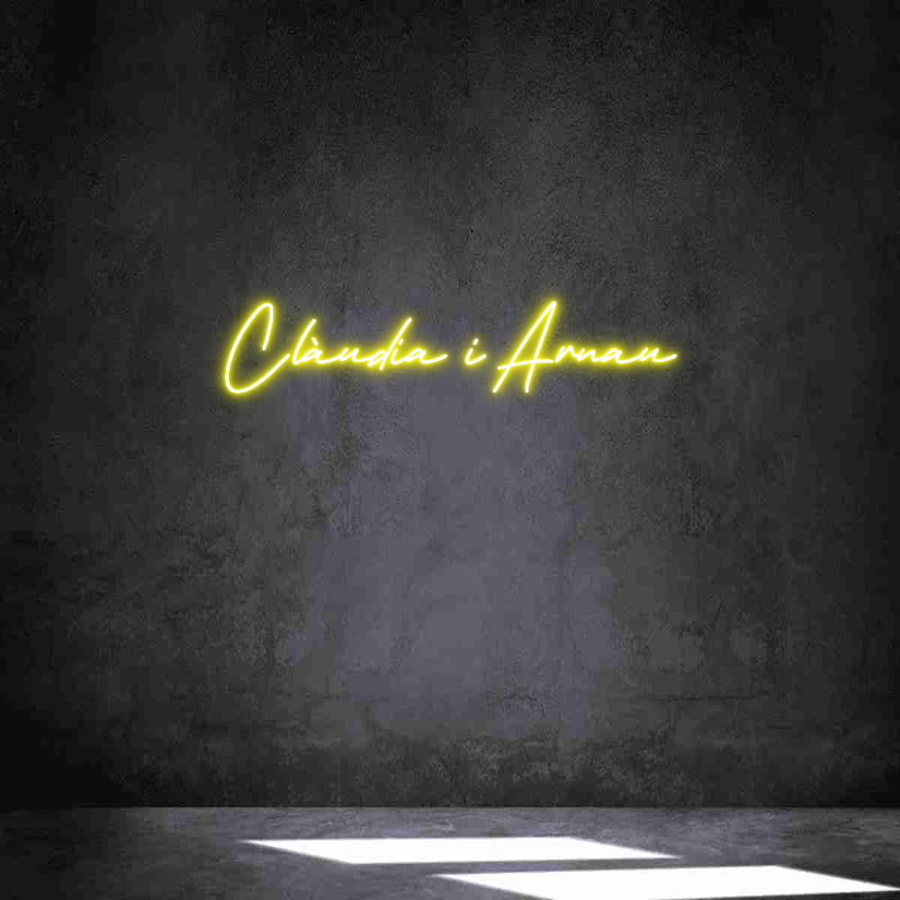 Neon personalizado: Clàudia i Arnau