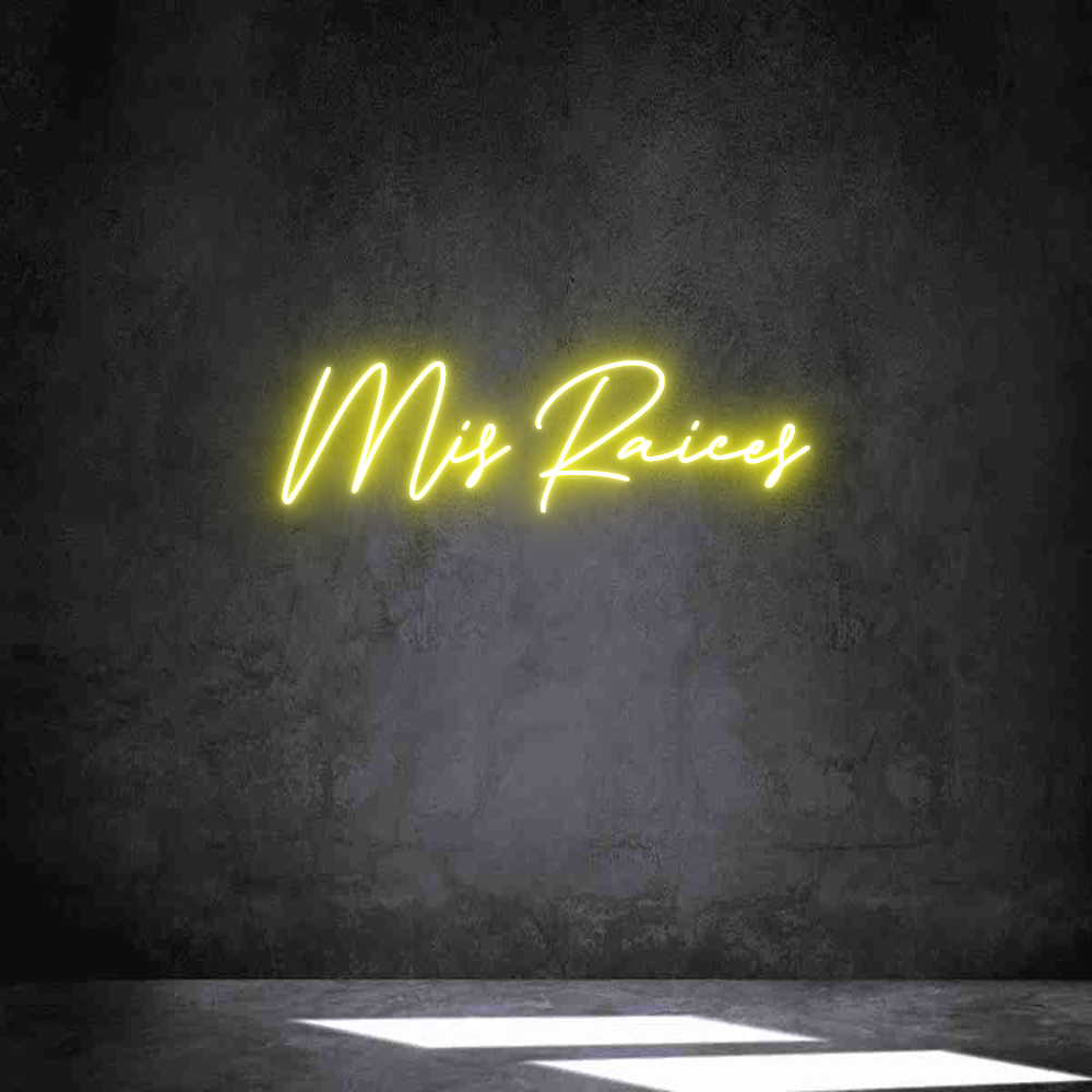 Neon personalizado: Mis Raices
