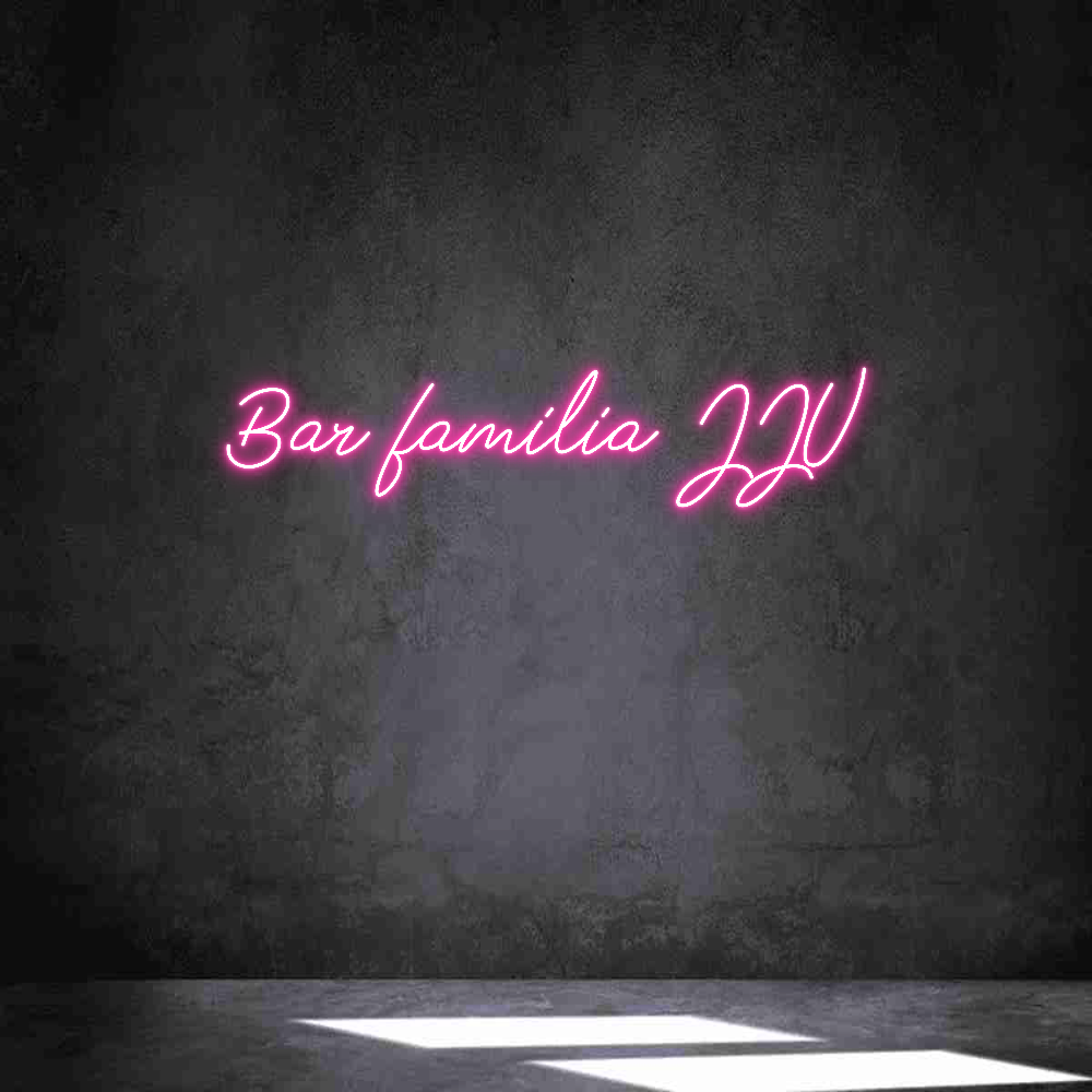 Neon personalizado: Bar familia JJU