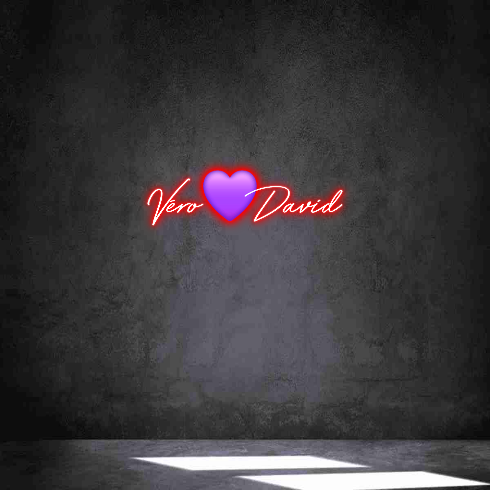 Neon personalizado: Véro💜David