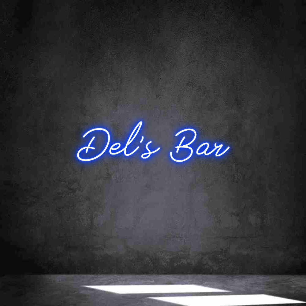 Neon personalizado: Del's Bar