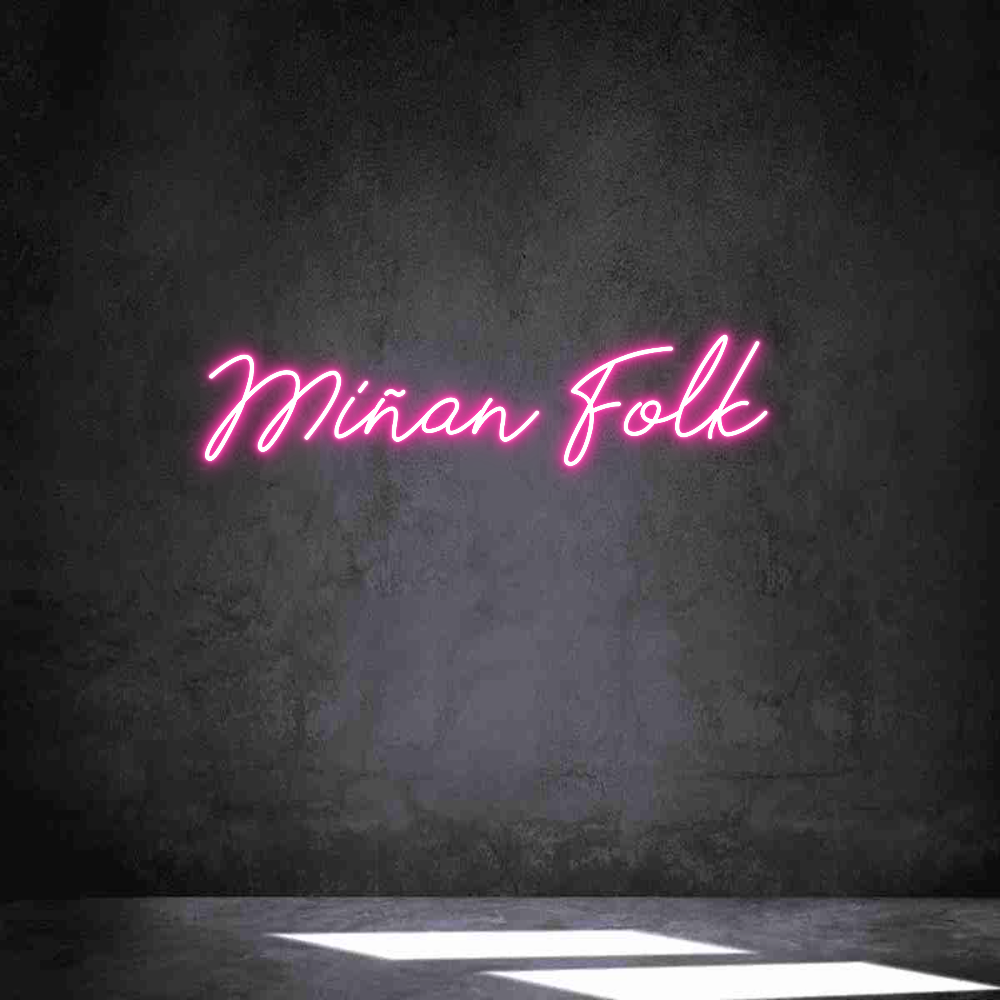 Neon personalizado: Miñan Folk