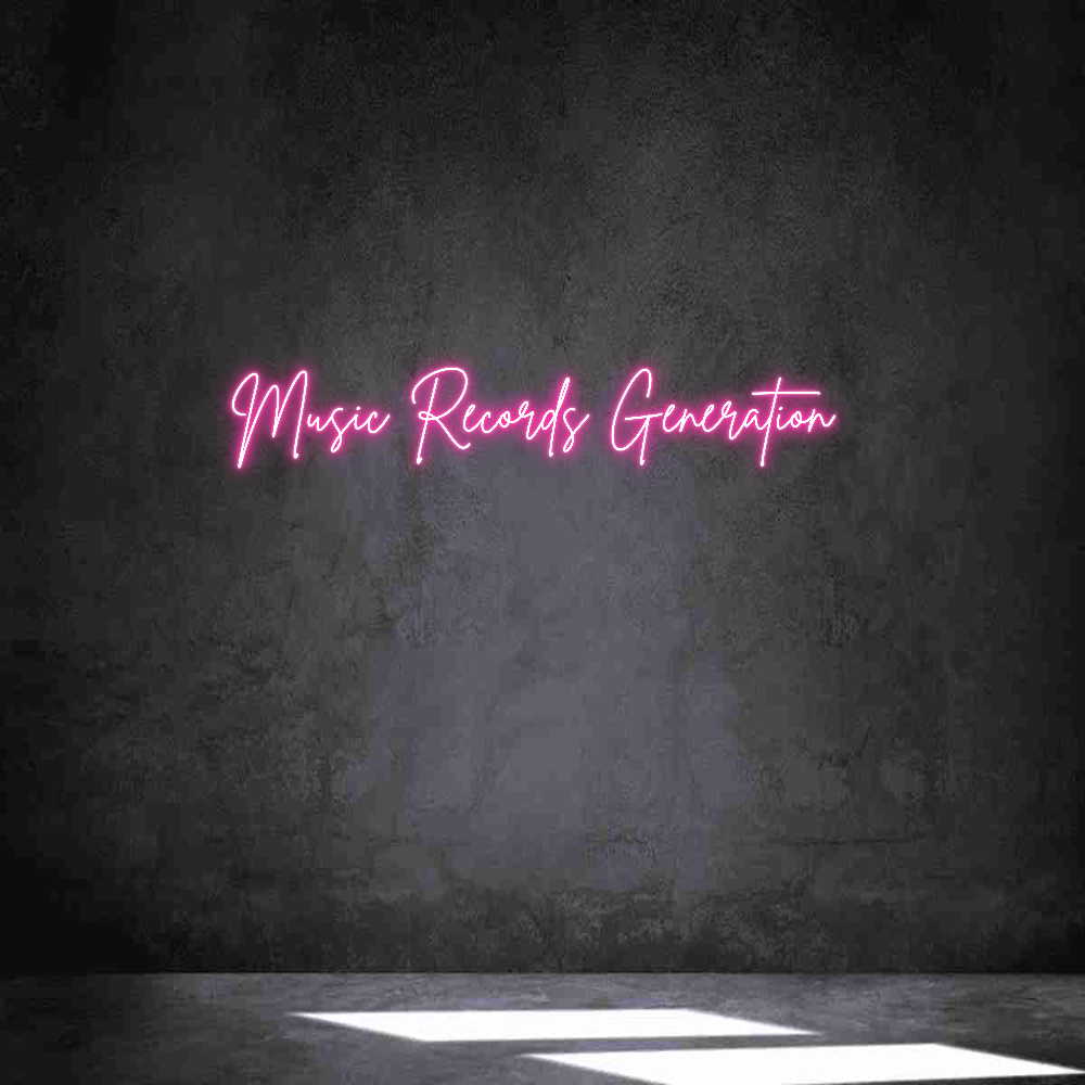 Neon personalizado: Music Records...