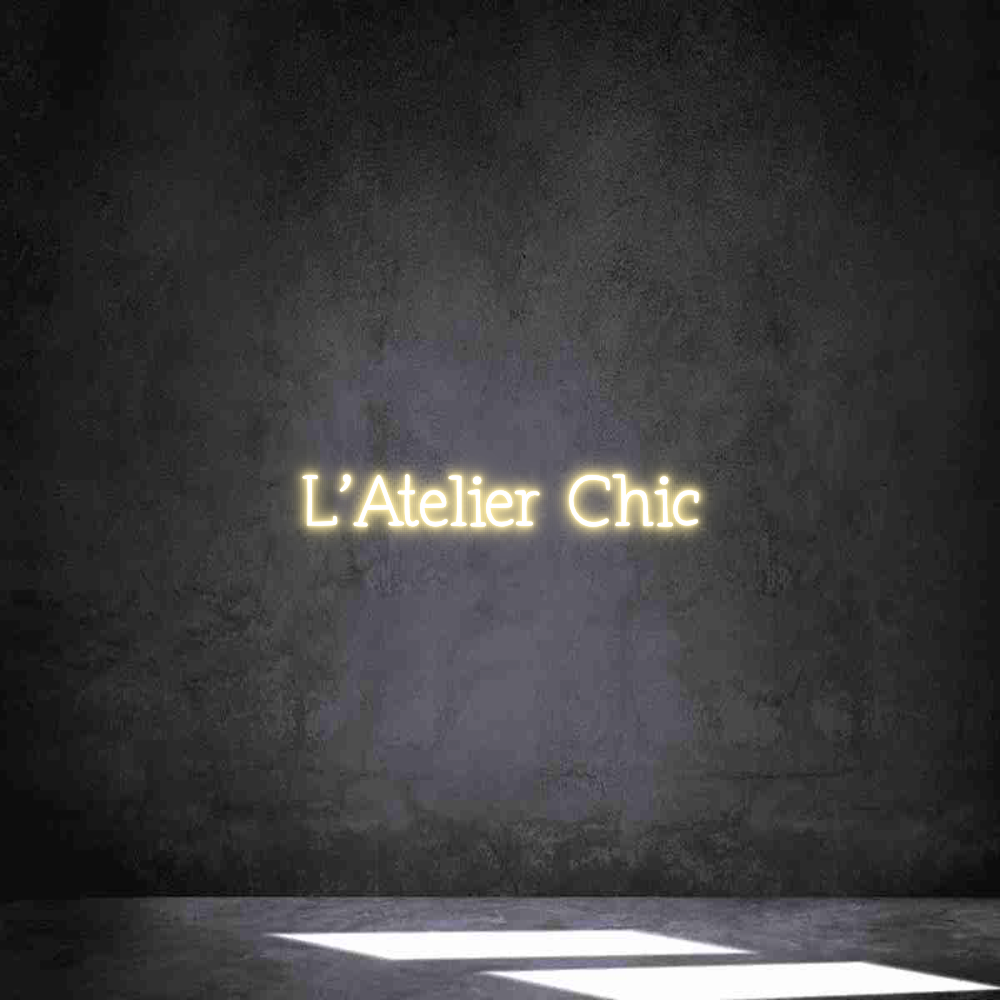 Neon personalizado: L’Atelier Chic