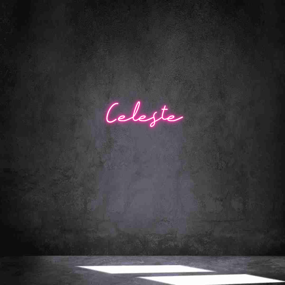 Neon personalizado: Celeste