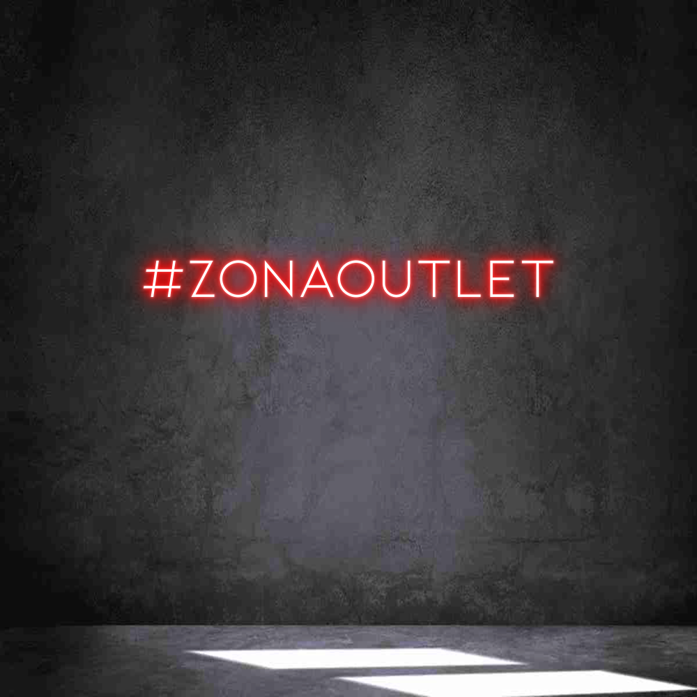 Neon personalizado: #ZonaOutlet