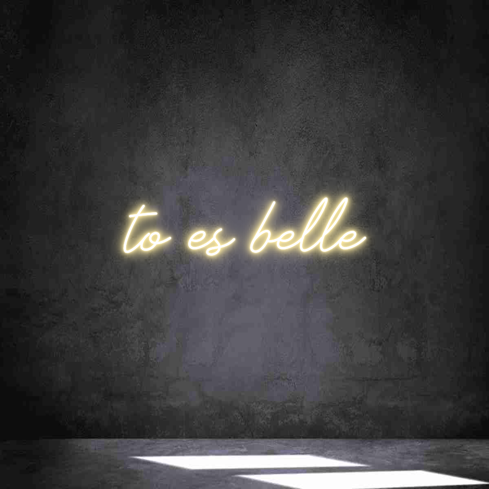 Neon personalizado: to es belle