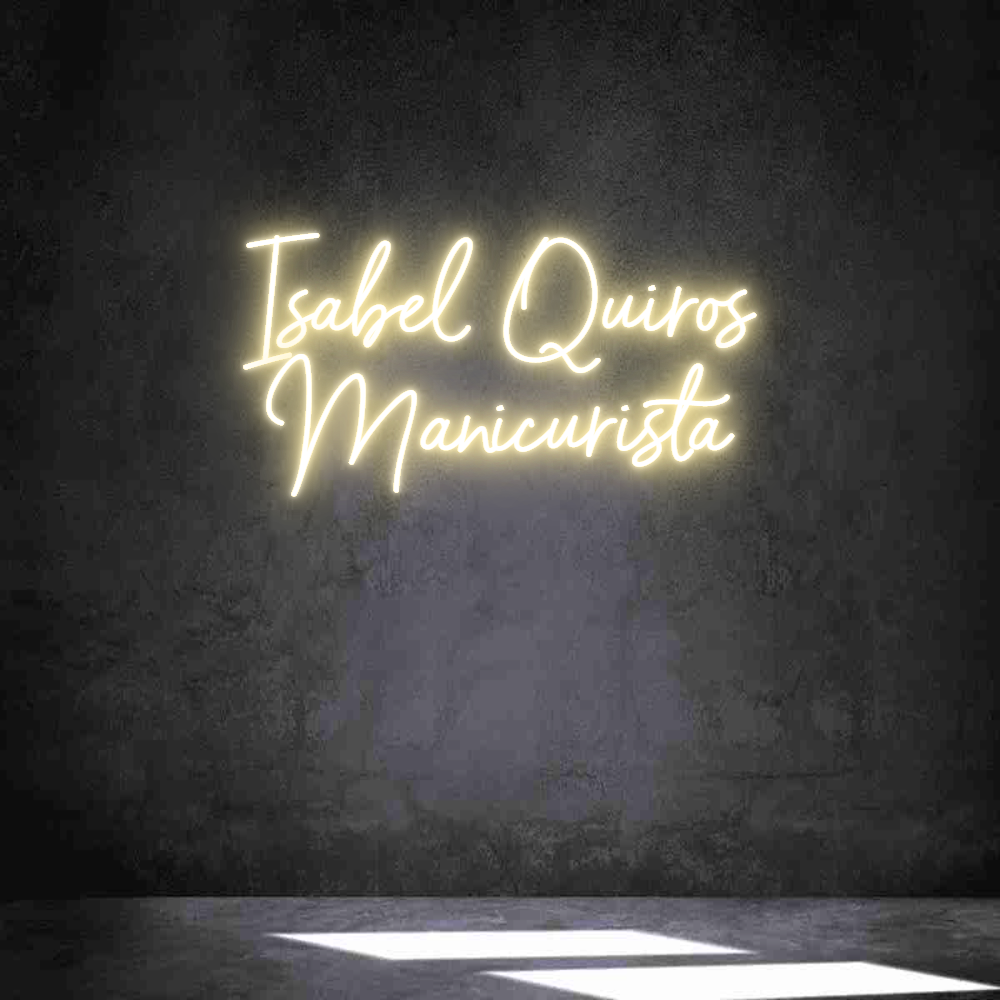 Neon personalizado: Isabel Quirós...