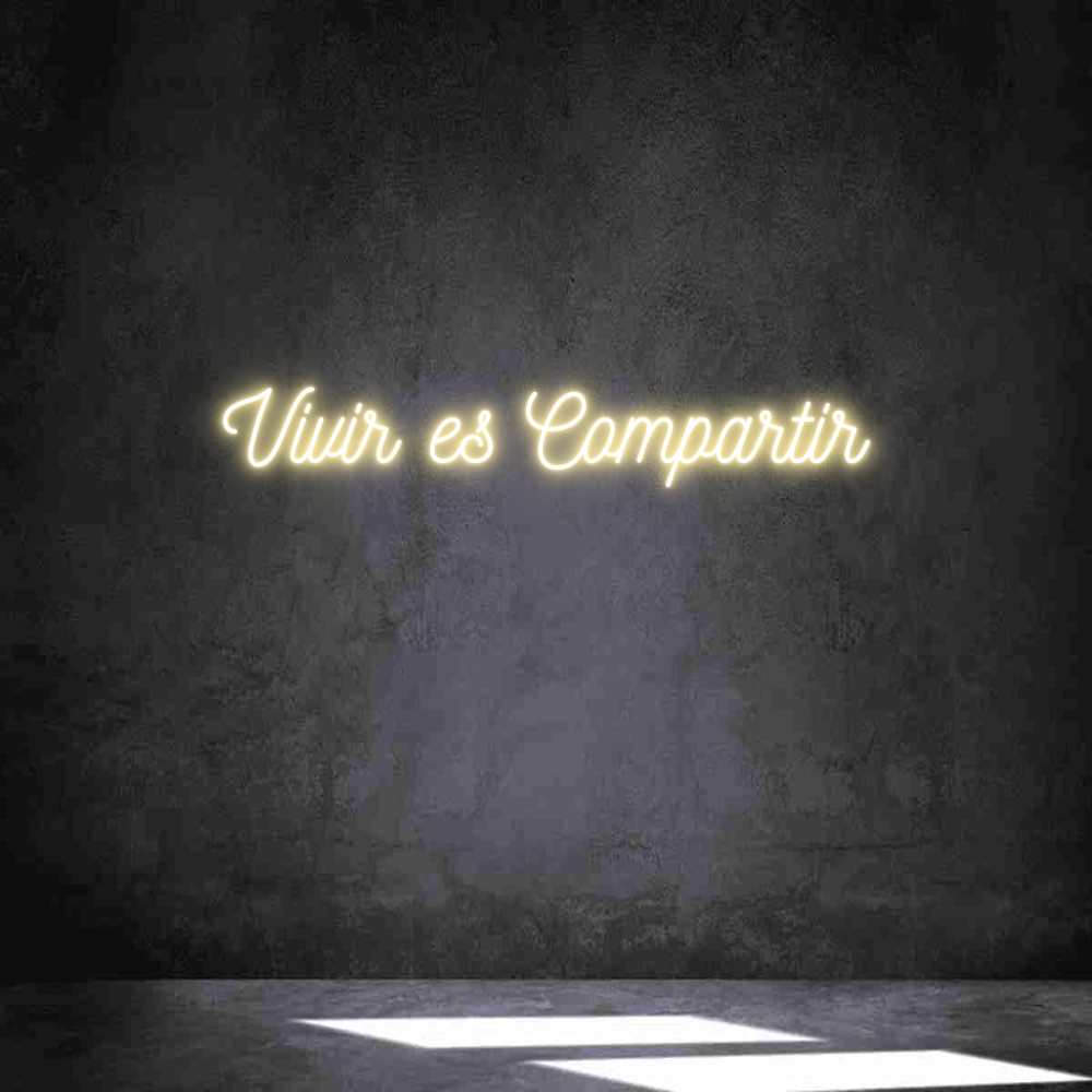 Neon personalizado: Vivir es Comp...