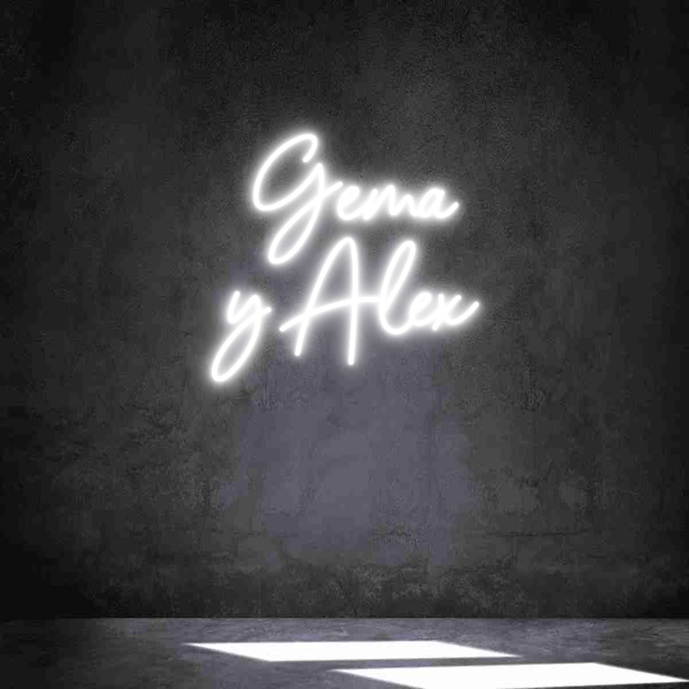 Neon personalizado: Gema
y Alex