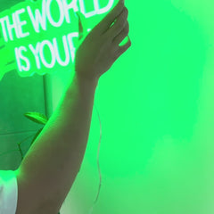 Cartel neon The World Is Yours