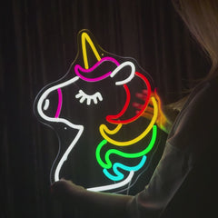 Cartel neon Unicornio 2