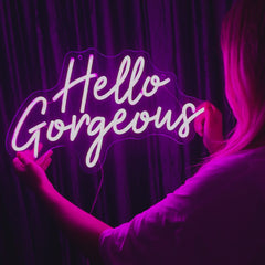 Cartel neon Hello Gorgeous