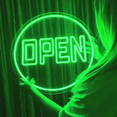 Cartel neon Open