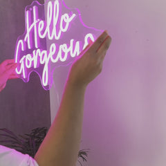 Cartel neon Hello Gorgeous