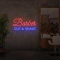 Cartel neon Barber Cut & Shave