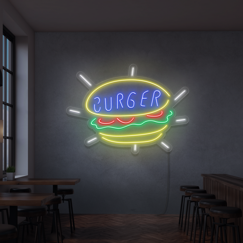 Cartel neon Burger