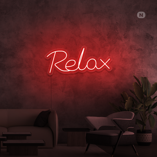 Cartel de neón Relax