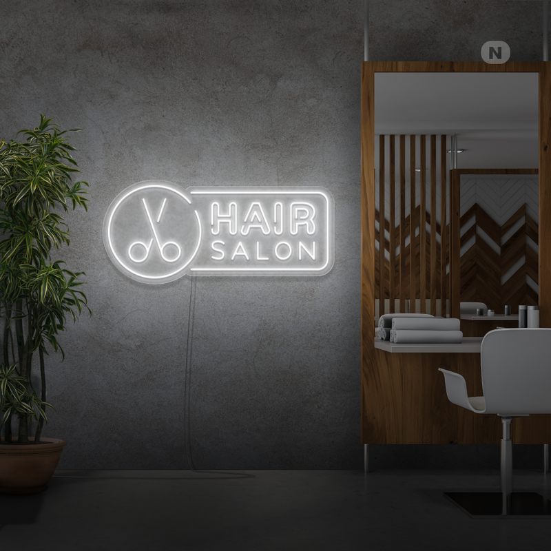 Cartel neon Hair Salon