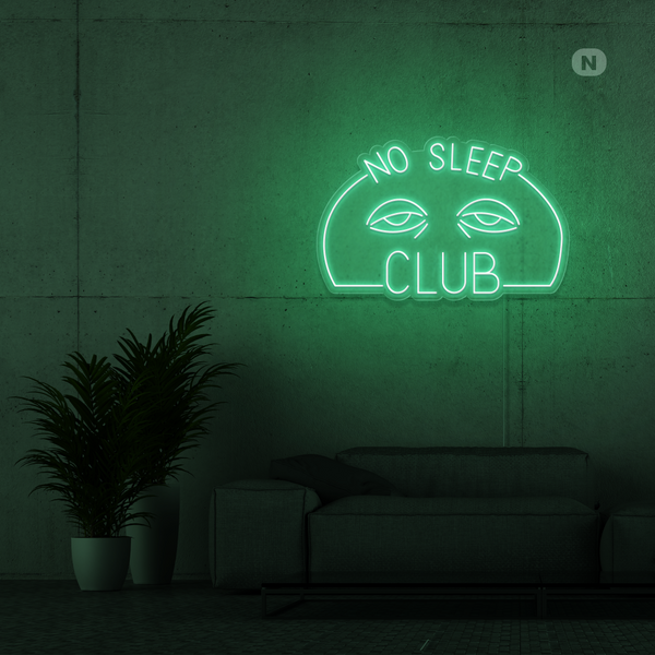 Cartel neon No Sleep Club