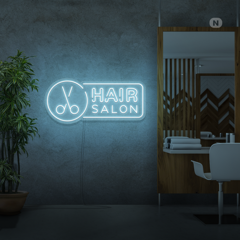 Cartel neon Hair Salon