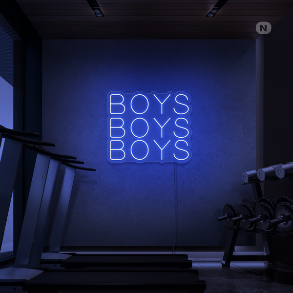 Cartel de neón Boys Boys Boys