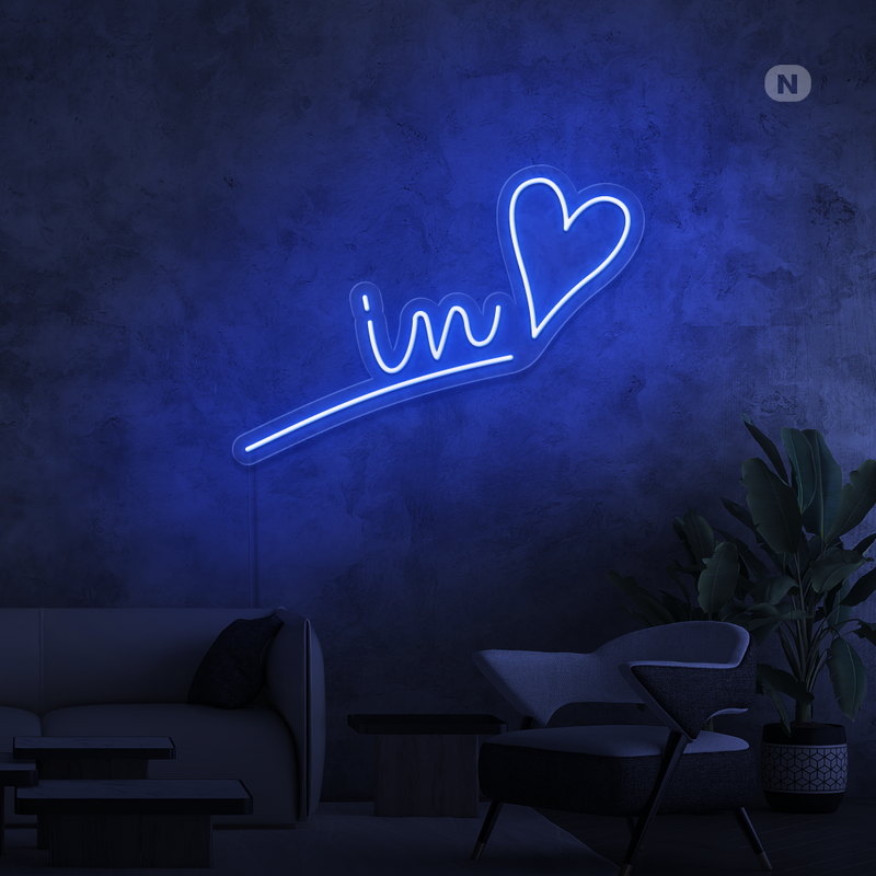 Cartel neon Enamorados