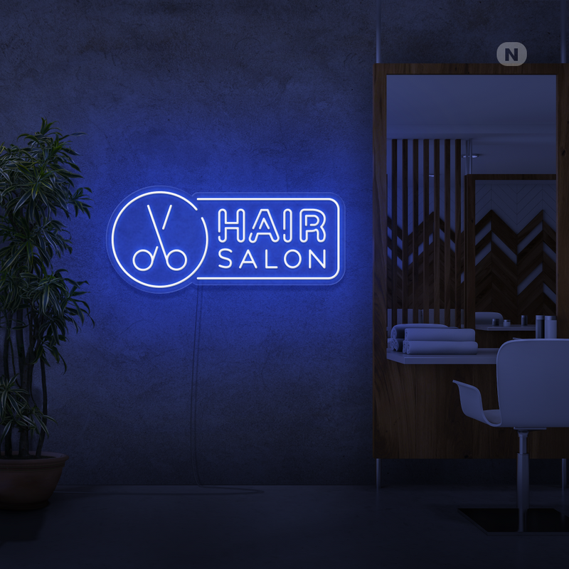 Cartel neon Hair Salon