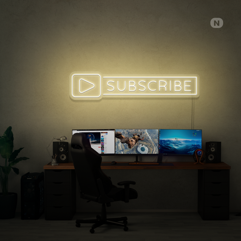 Cartel neon Subscribe