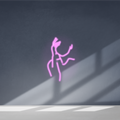 Cartel neon Cara seductora