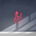 Cartel neon Cara seductora